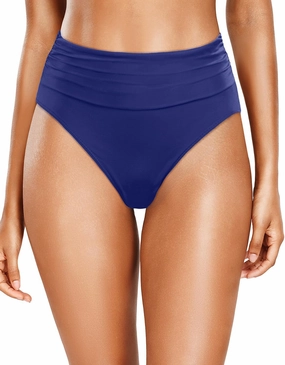 Holipick Women High Waisted Bikini Bottoms Tummy Control Swimsuit Bottoms Ruched Bathing Suit Swim Bottom High Cut