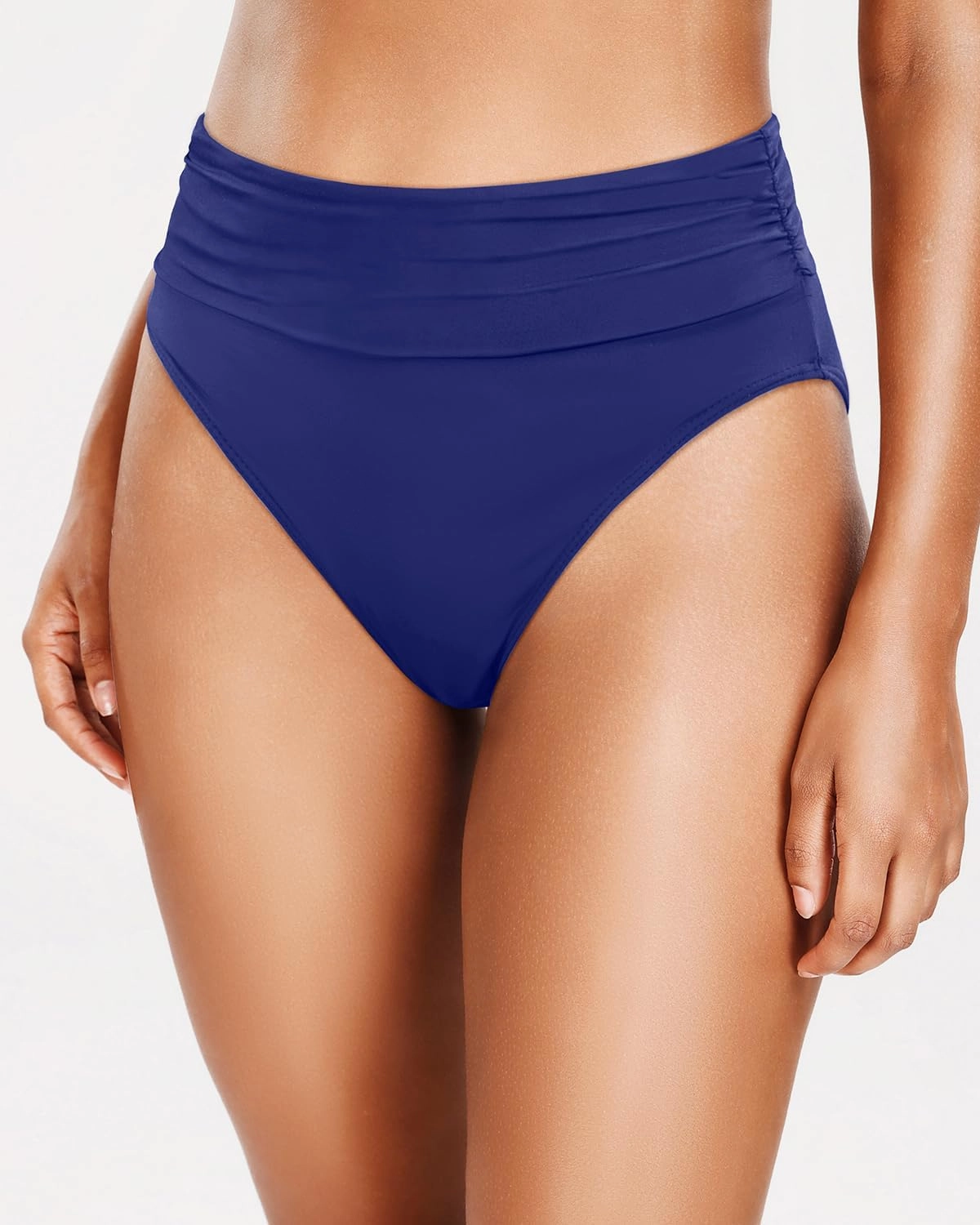 Holipick Women High Waisted Bikini Bottoms Tummy Control Swimsuit Bottoms Ruched Bathing Suit Swim Bottom High Cut