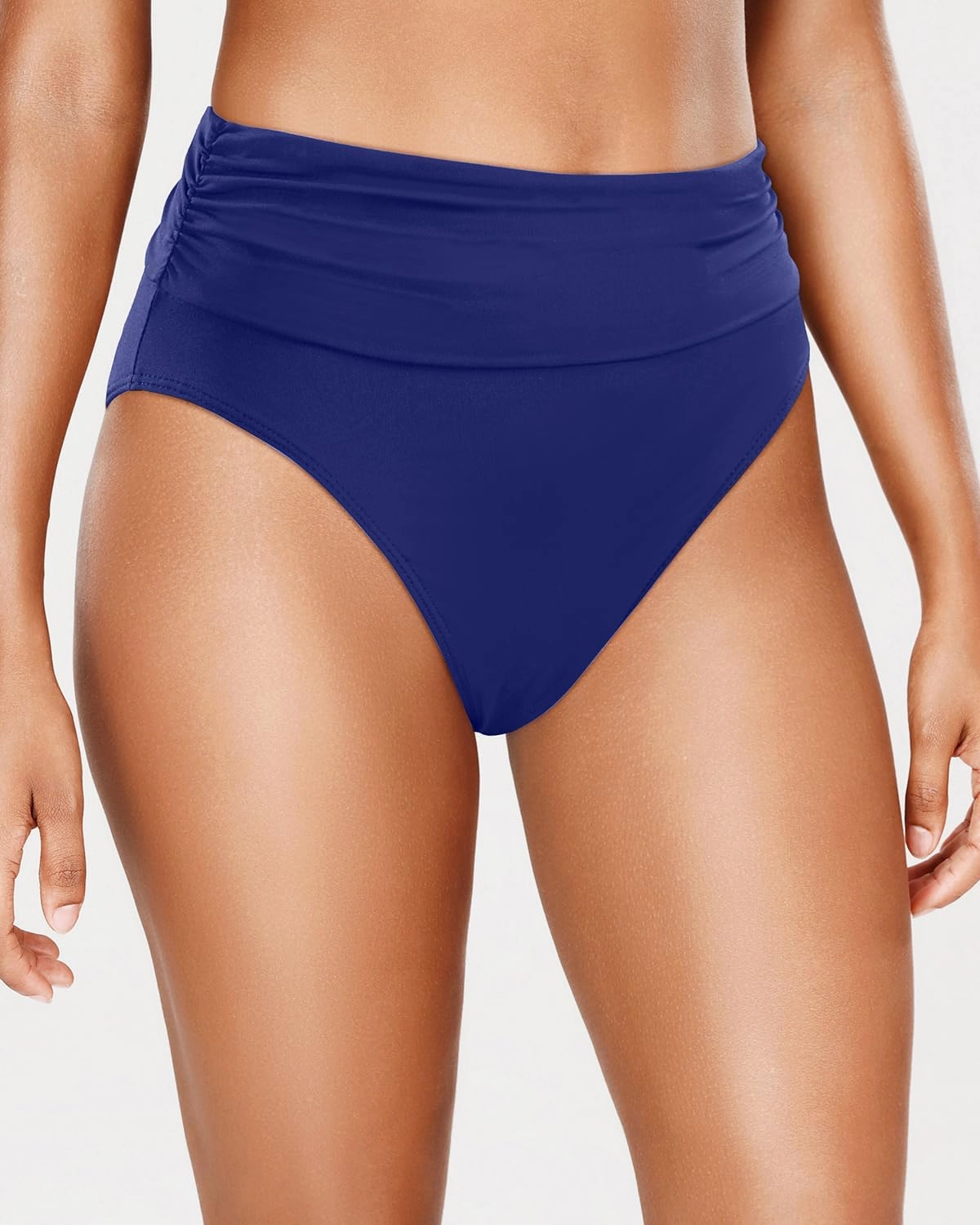 Holipick Women High Waisted Bikini Bottoms Tummy Control Swimsuit Bottoms Ruched Bathing Suit Swim Bottom High Cut