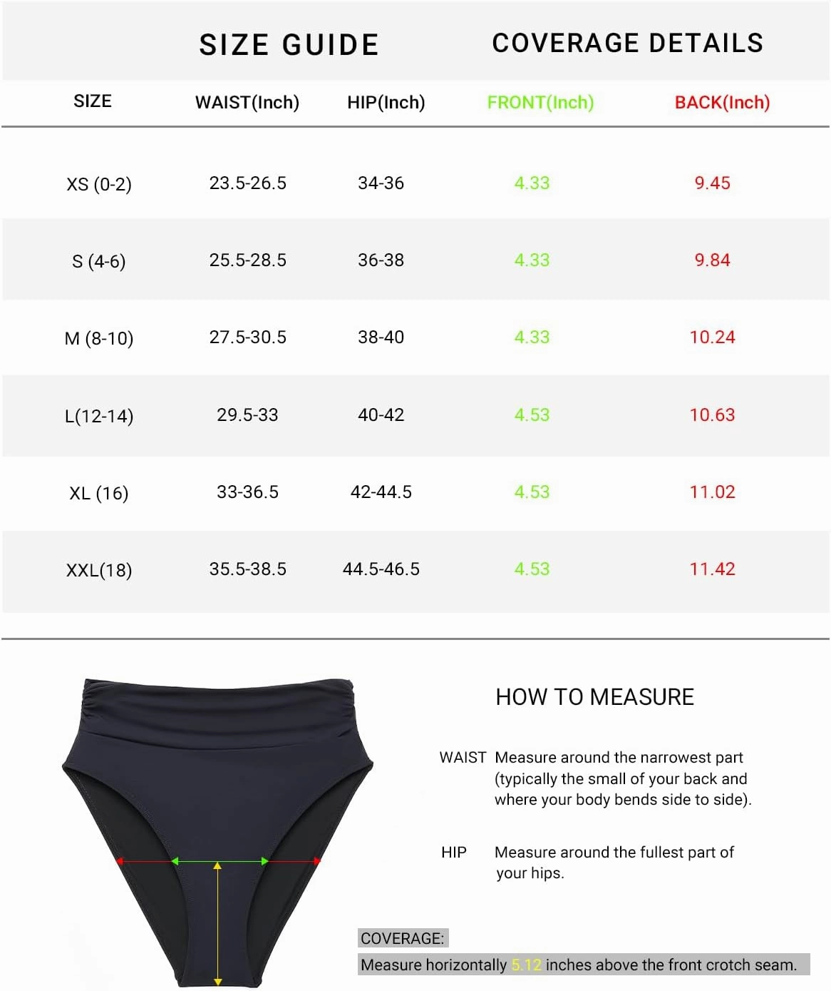 Holipick Women High Waisted Bikini Bottoms Tummy Control Swimsuit Bottoms Ruched Bathing Suit Swim Bottom High Cut