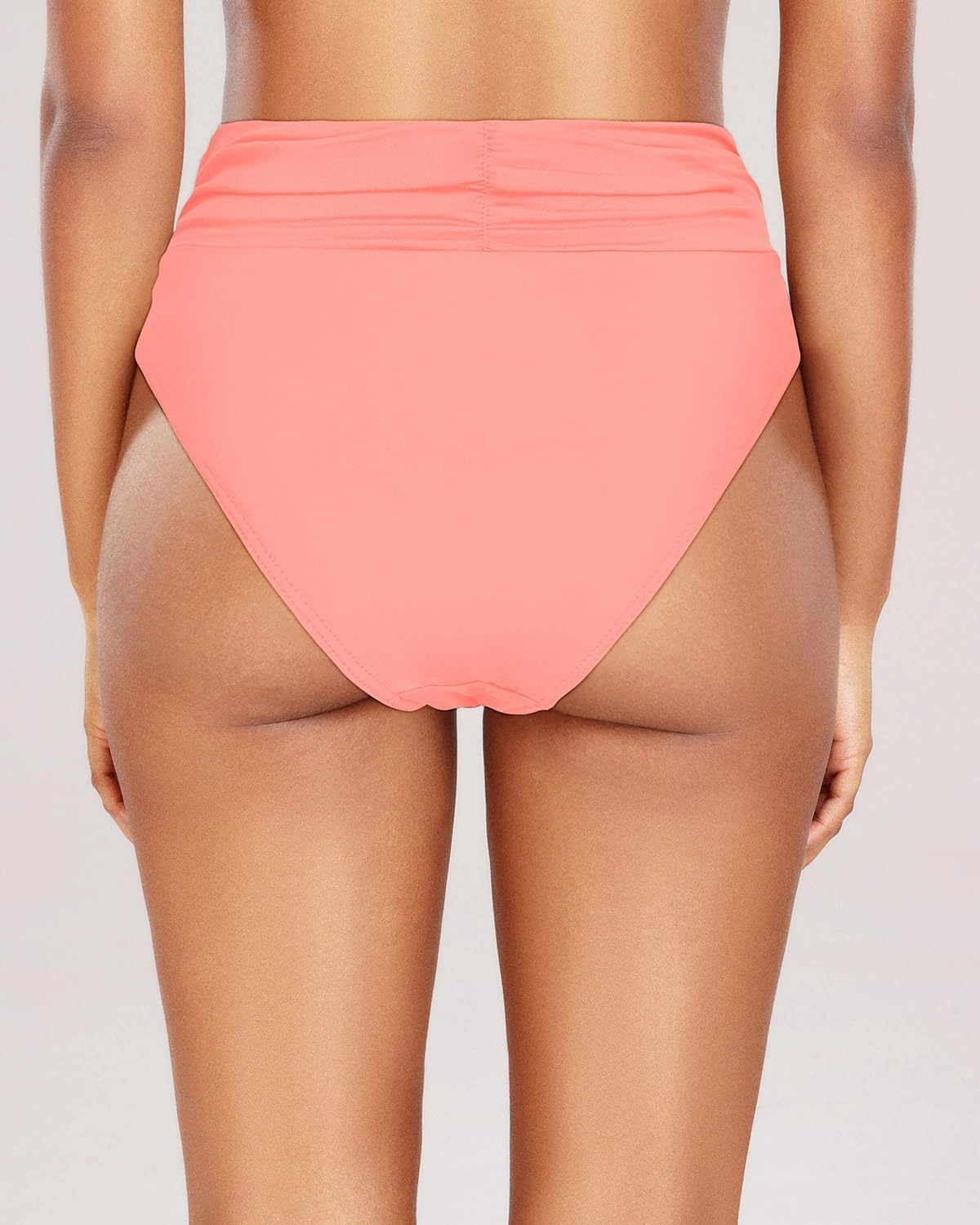 Holipick Women High Waisted Bikini Bottoms Tummy Control Swimsuit Bottoms Ruched Bathing Suit Swim Bottom High Cut