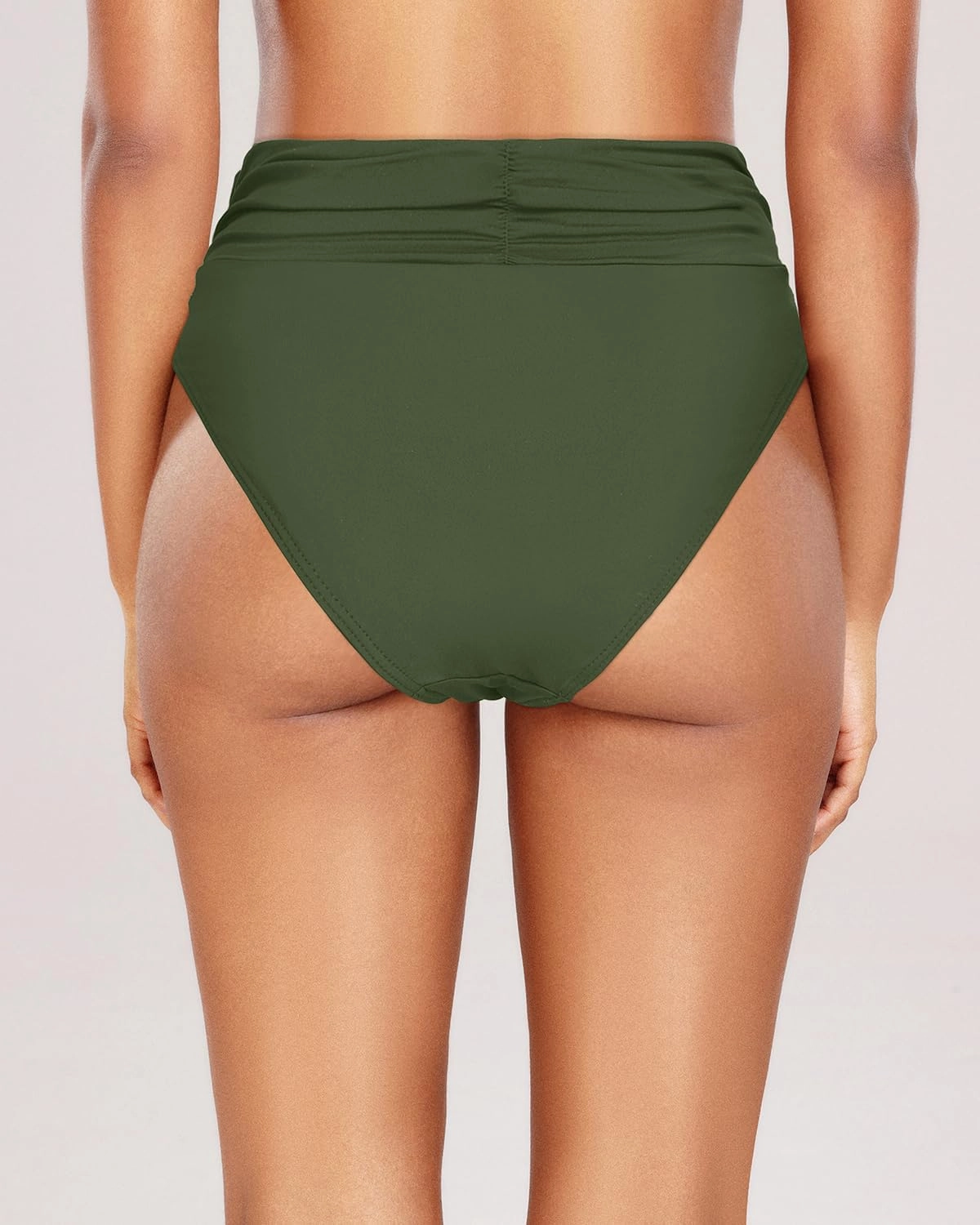 Holipick Women High Waisted Bikini Bottoms Tummy Control Swimsuit Bottoms Ruched Bathing Suit Swim Bottom High Cut
