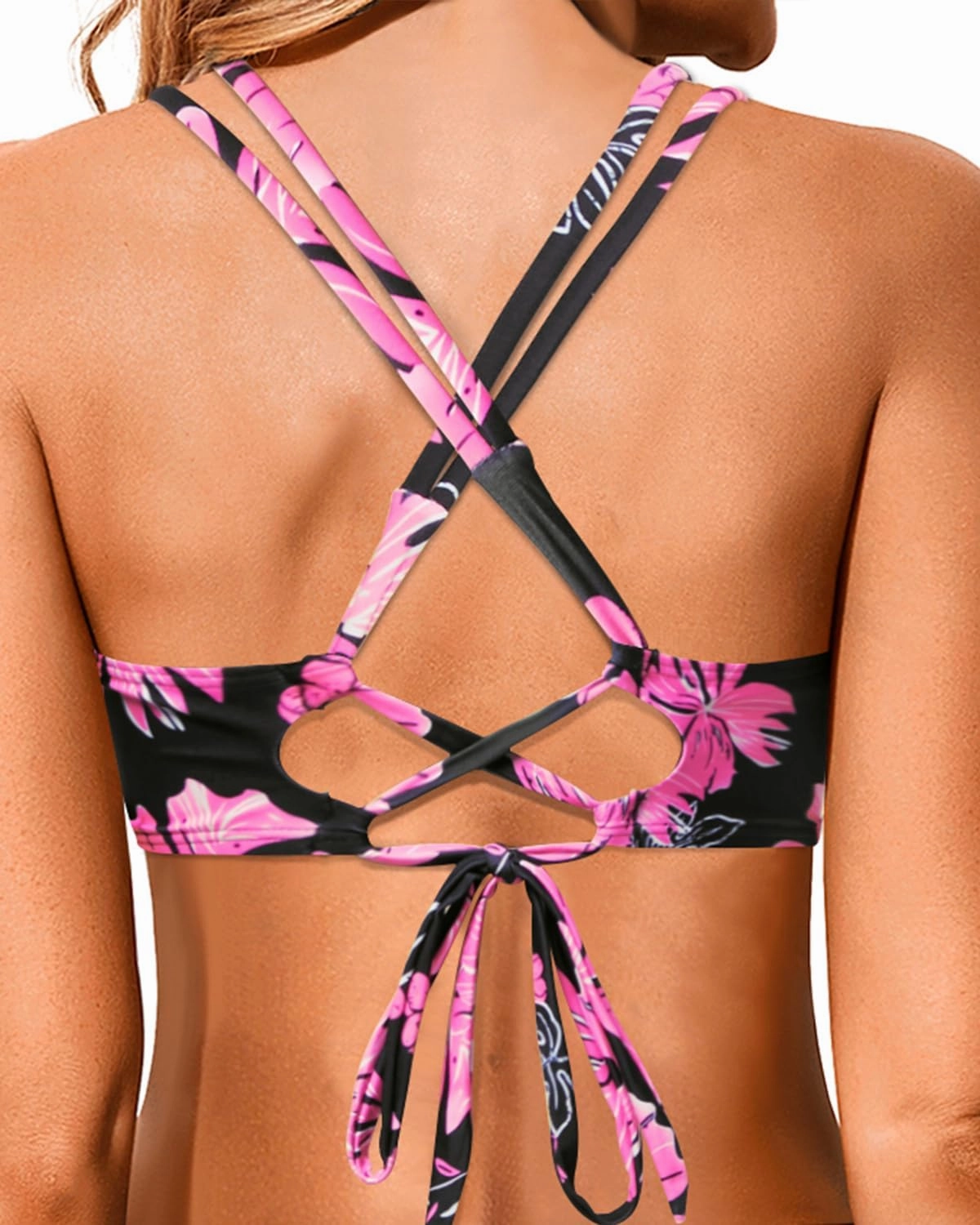 Holipick Women's Twist Front Bikini Tops - Push Up Bathing Suit Top Padded Swimsuit Top