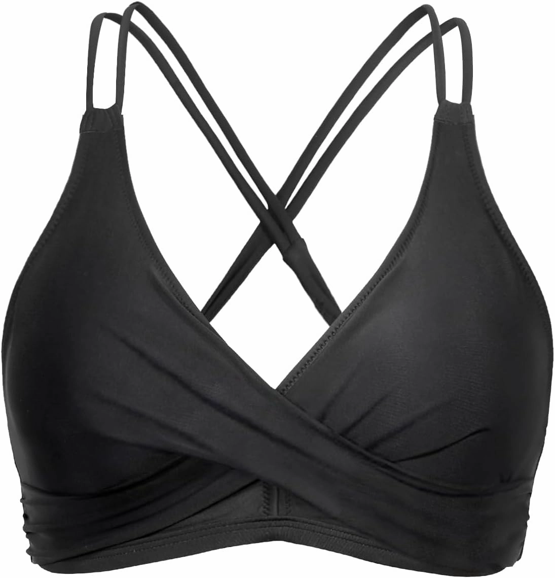 Holipick Women's Twist Front Bikini Tops - Push Up Bathing Suit Top Padded Swimsuit Top