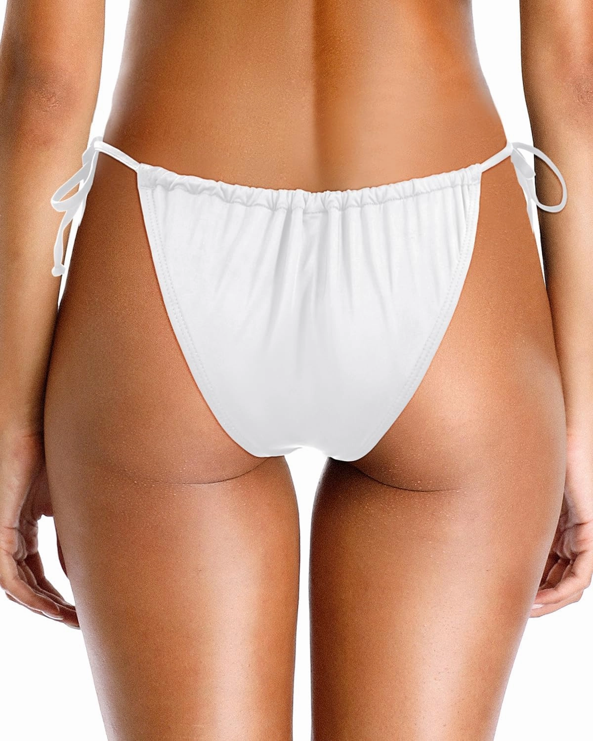Holipick Women Side Tie Swim Bottom Moderate Coverage Bikini Bottom Sexy String Swimsuit Bathing Suit Bottom