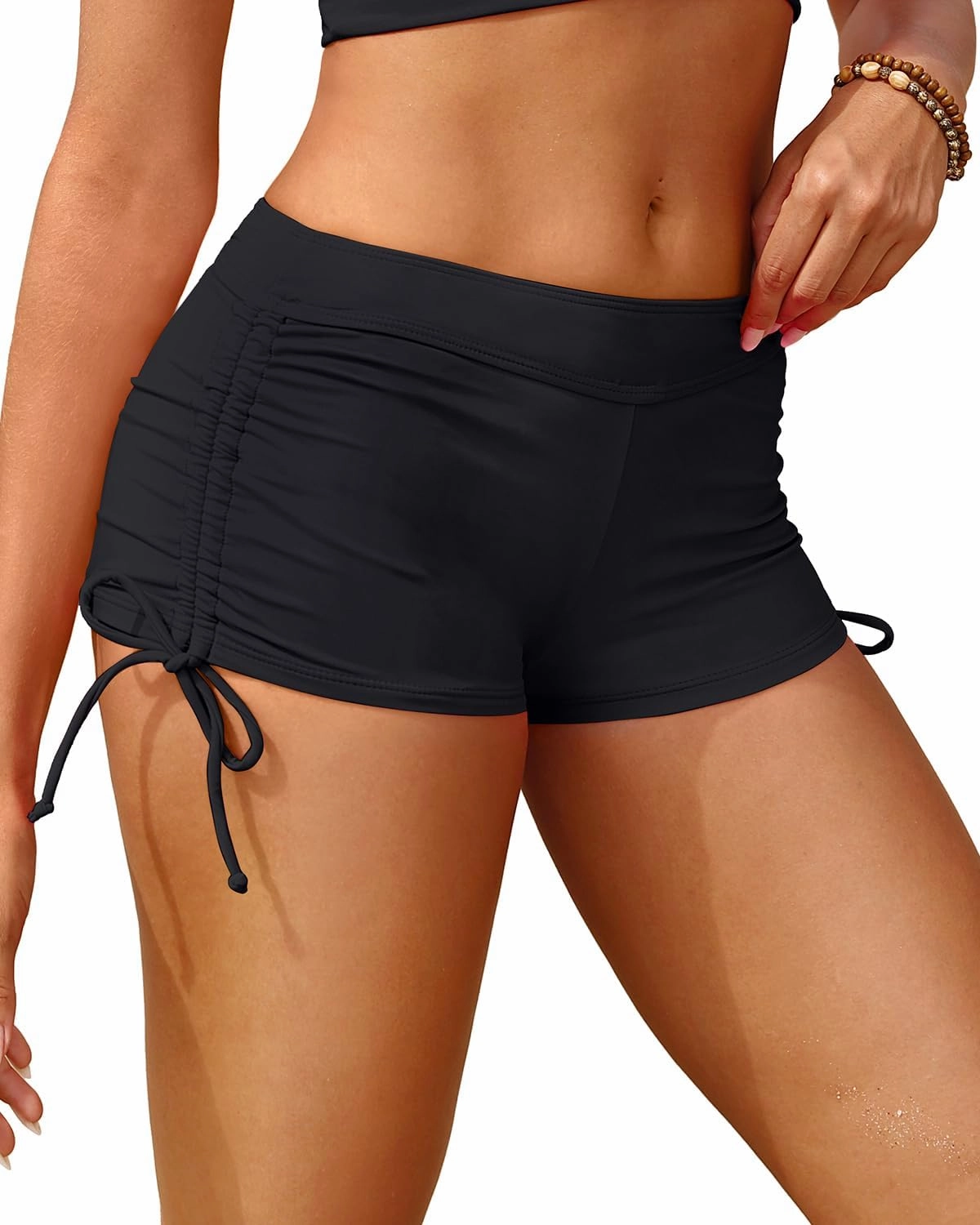 Holipick Women Swim Shorts Tummy Control Swim Bottoms Boyleg Swimsuits Shorts Bathing Suit Bikini Bottoms