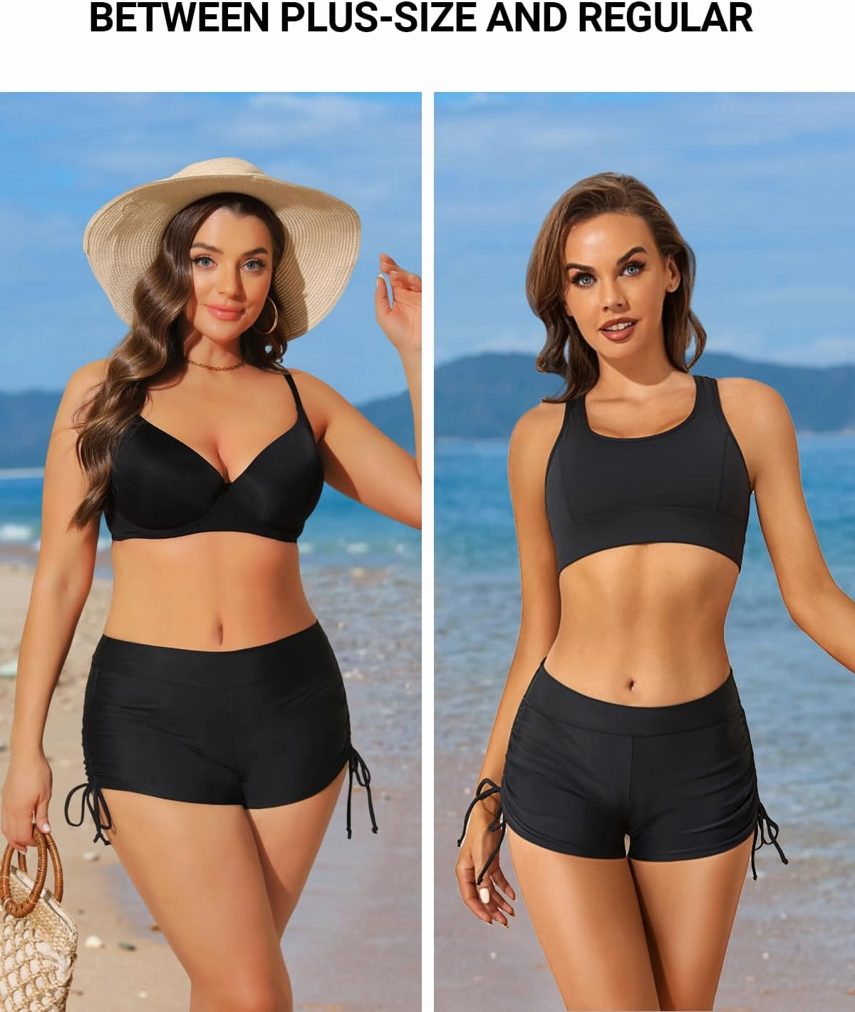 Holipick Women Swim Shorts Tummy Control Swim Bottoms Boyleg Swimsuits Shorts Bathing Suit Bikini Bottoms