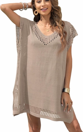 Hollow Out Swimsuit Coverup for Women, Womens Bathing Suit Beach Cover Up Swimwear Dress