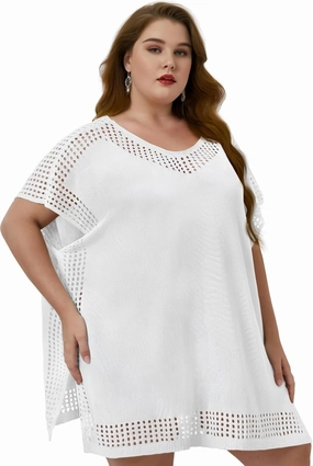 Hollow Out Swimsuit Coverup for Women, Womens Bathing Suit Beach Cover Up Swimwear Dress