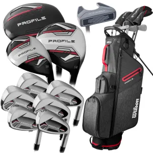 Hot Pick Wilson Profile 11-Piece Stand Bag Package Set - Steel Fan Favorite, Golf club fitting near me, Golf divot tool