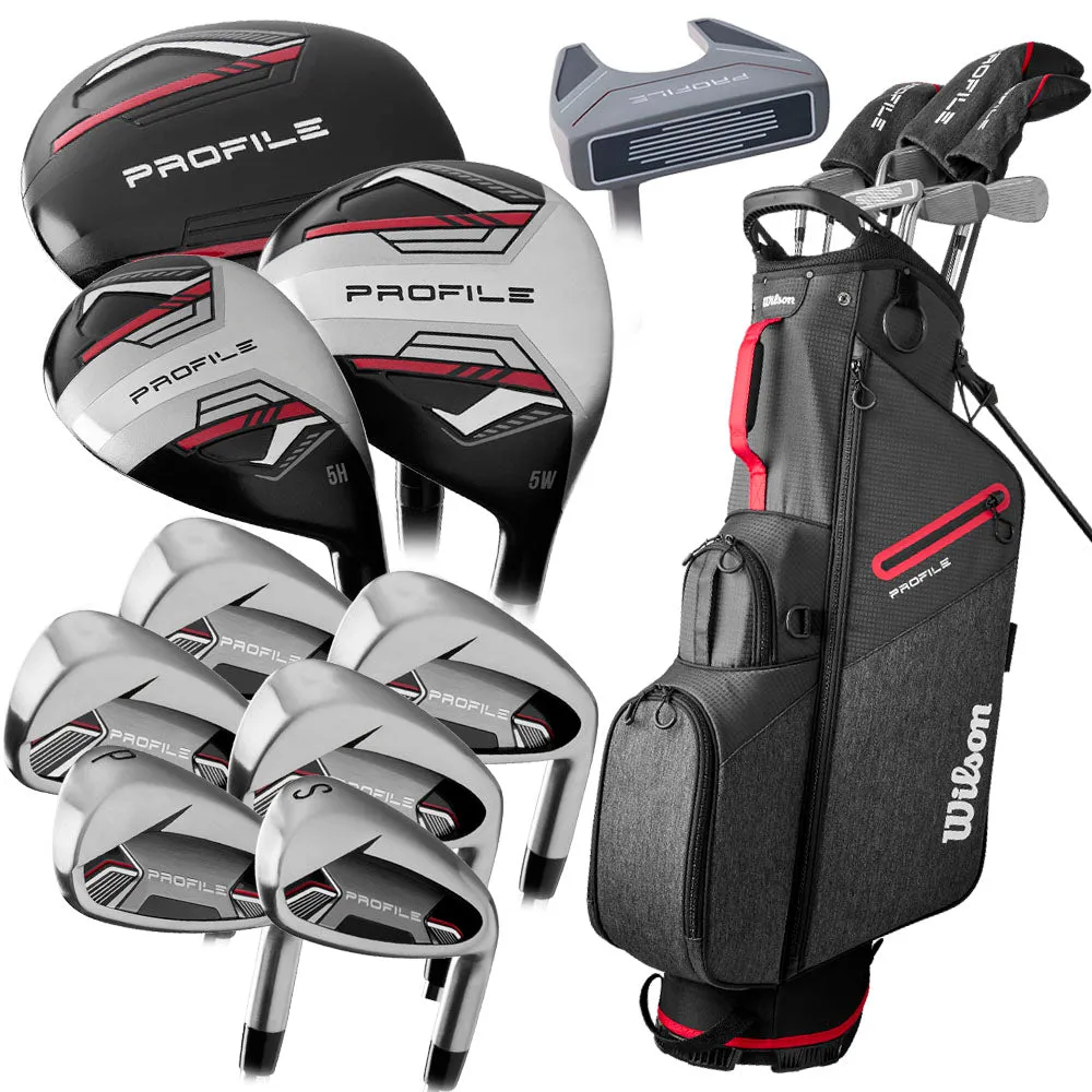 Hot Pick Wilson Profile 11-Piece Stand Bag Package Set - Steel Fan Favorite, Golf club fitting near me, Golf divot tool