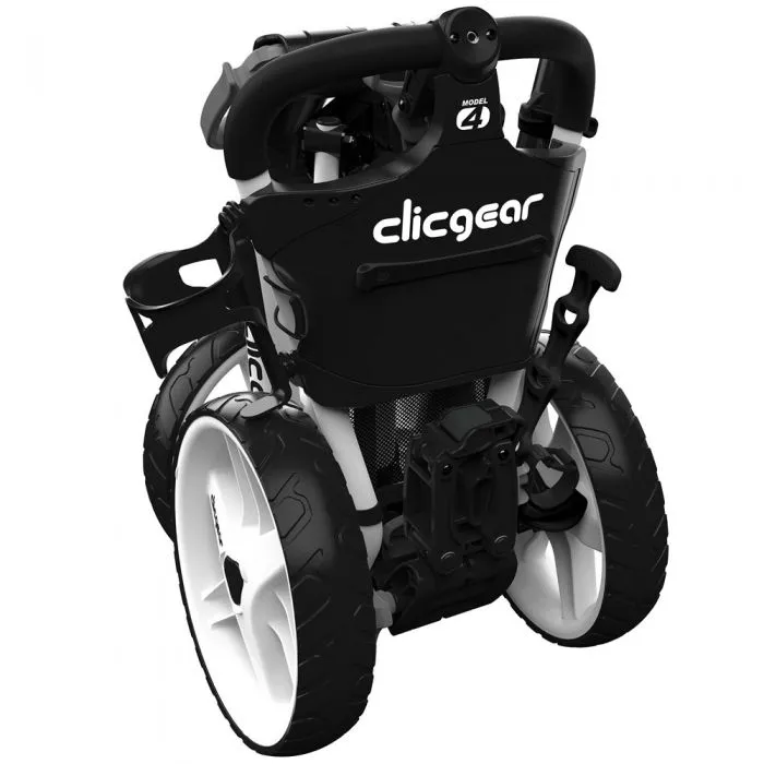 Clicgear 4.0 3-Wheel Push Trolley - White, Golf shaft puller tool