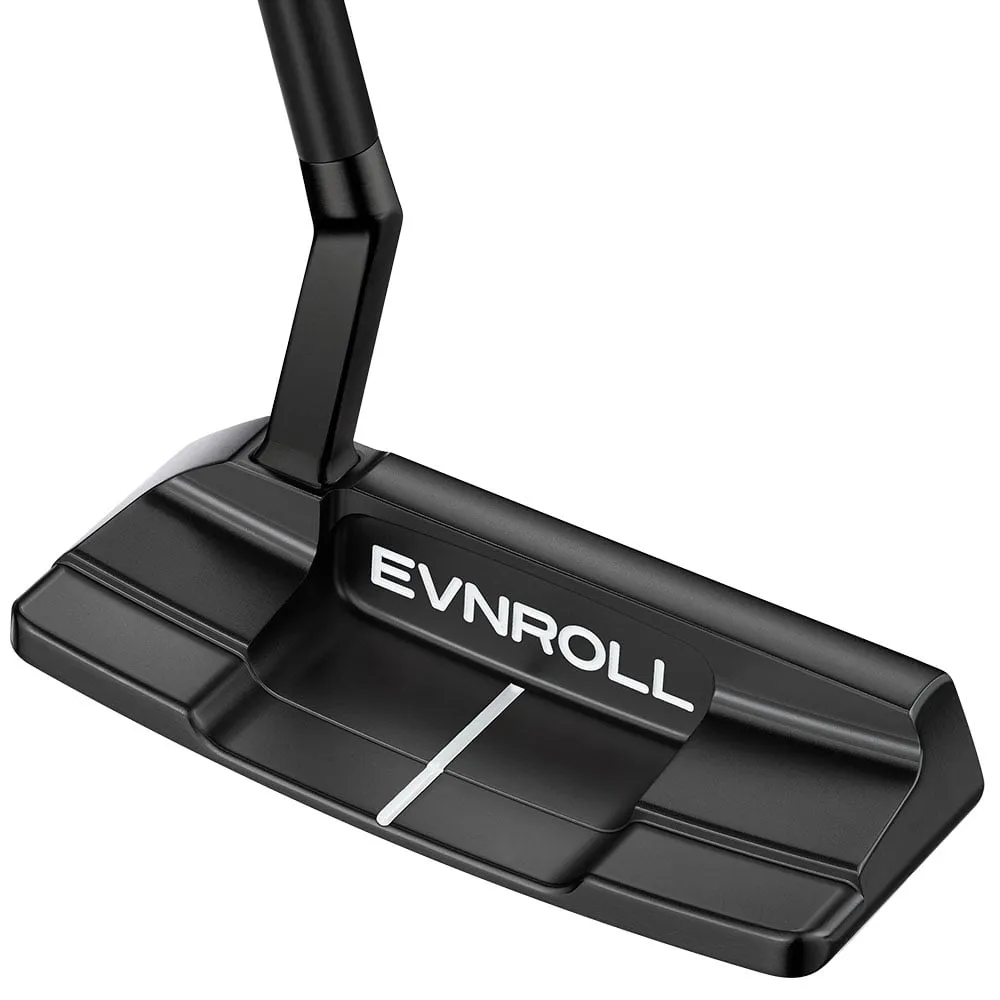 Evnroll EV2 Black Short Slant MidBlade Putter - 355g, Golf scorecard holder, Golf balls for distance, Portable golf net