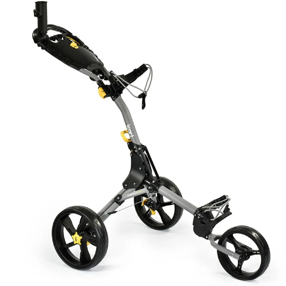Hot Right Now iCart Compact Evo 3-Wheel Push Trolley - Grey/Black Better Than Ever, Smart golf balls