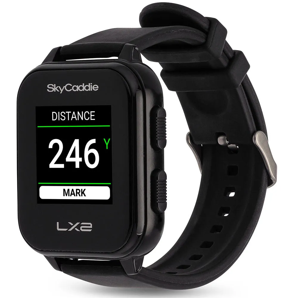 SkyCaddie LX2 GPS Smartwatch - Black, Golf ball stamp kit, Clearance golf clubs, Golf gear for seniors