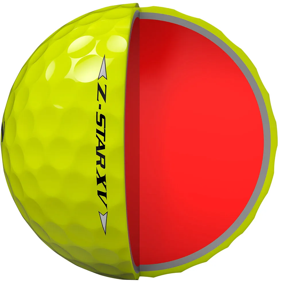 Srixon Z-Star XV Golf Balls - Yellow - 12 Pack, Spikeless golf shoes