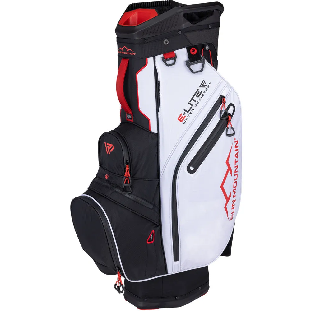 Sun Mountain E-Lite Cart Bag - Black/White/Red, Golf tournament gifts, Golf club grips, Bluetooth golf speaker