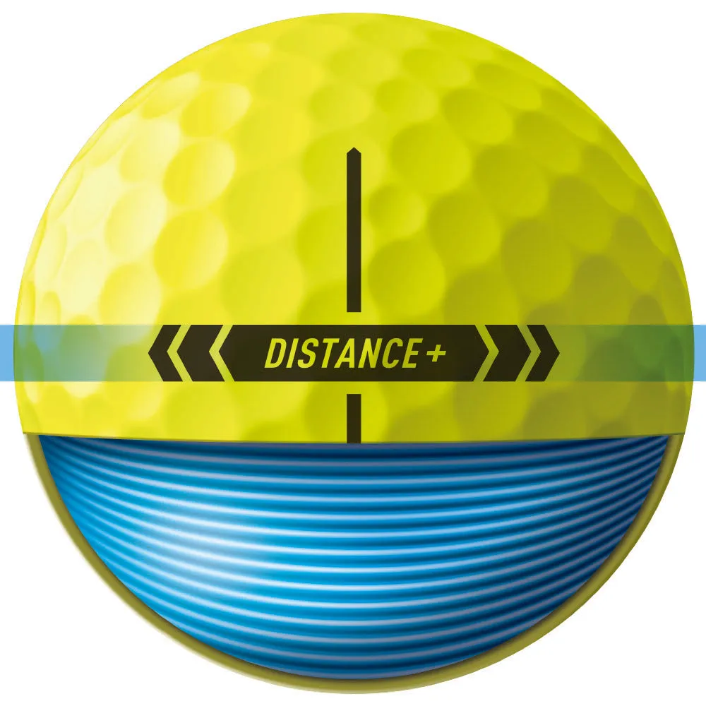 TaylorMade Distance  Golf Balls - Yellow - 3 for 2 Dozen, Golf stretching straps, Golf launch monitor