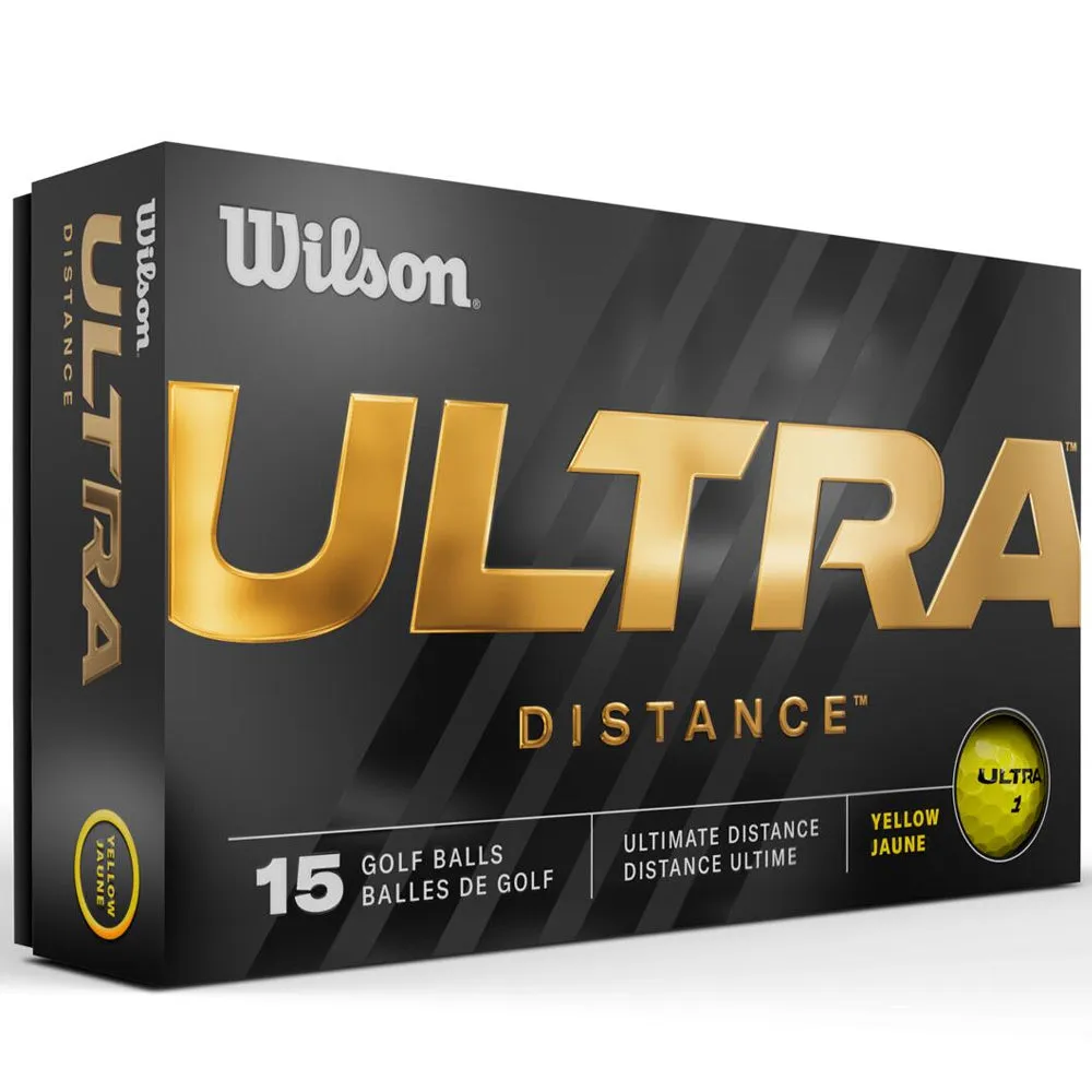 Wilson Ultra Distance Balls - 15 Pack - Yellow, Forged vs cast irons, Luxury golf accessories