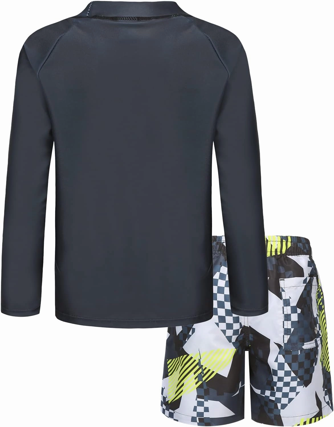 HowJoJo Kids Rash Guard Set Boys Long Sleeve Swim Trunks and Swim Shirt Sets Two Piece Swimsuits