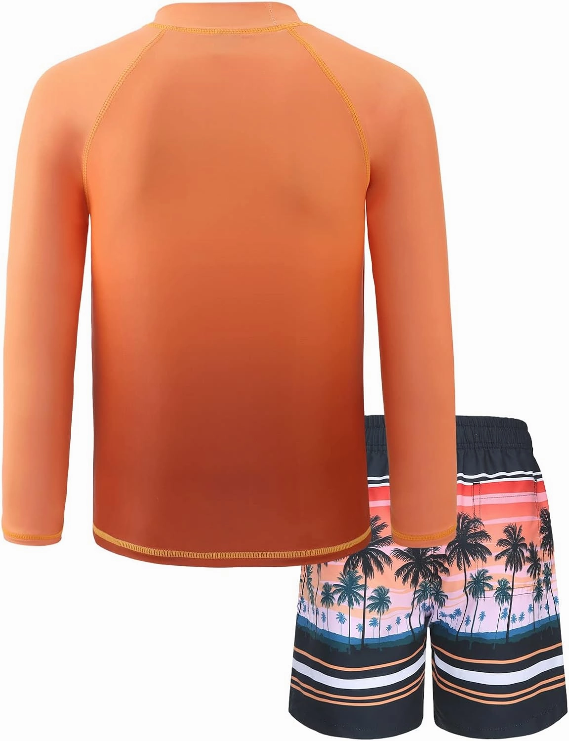 HowJoJo Kids Rash Guard Set Boys Long Sleeve Swim Trunks and Swim Shirt Sets Two Piece Swimsuits