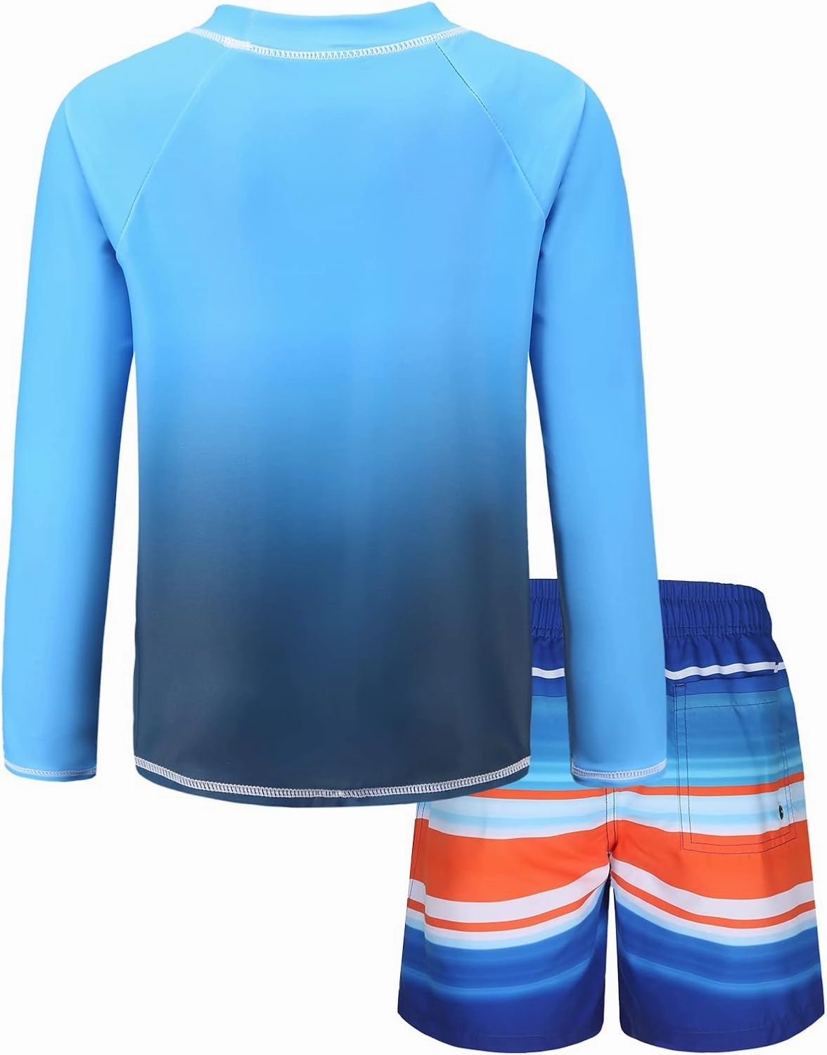 HowJoJo Kids Rash Guard Set Boys Long Sleeve Swim Trunks and Swim Shirt Sets Two Piece Swimsuits