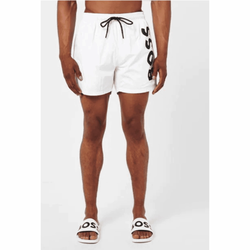 Hugo Boss Men's Octopus Swim Trunks, White