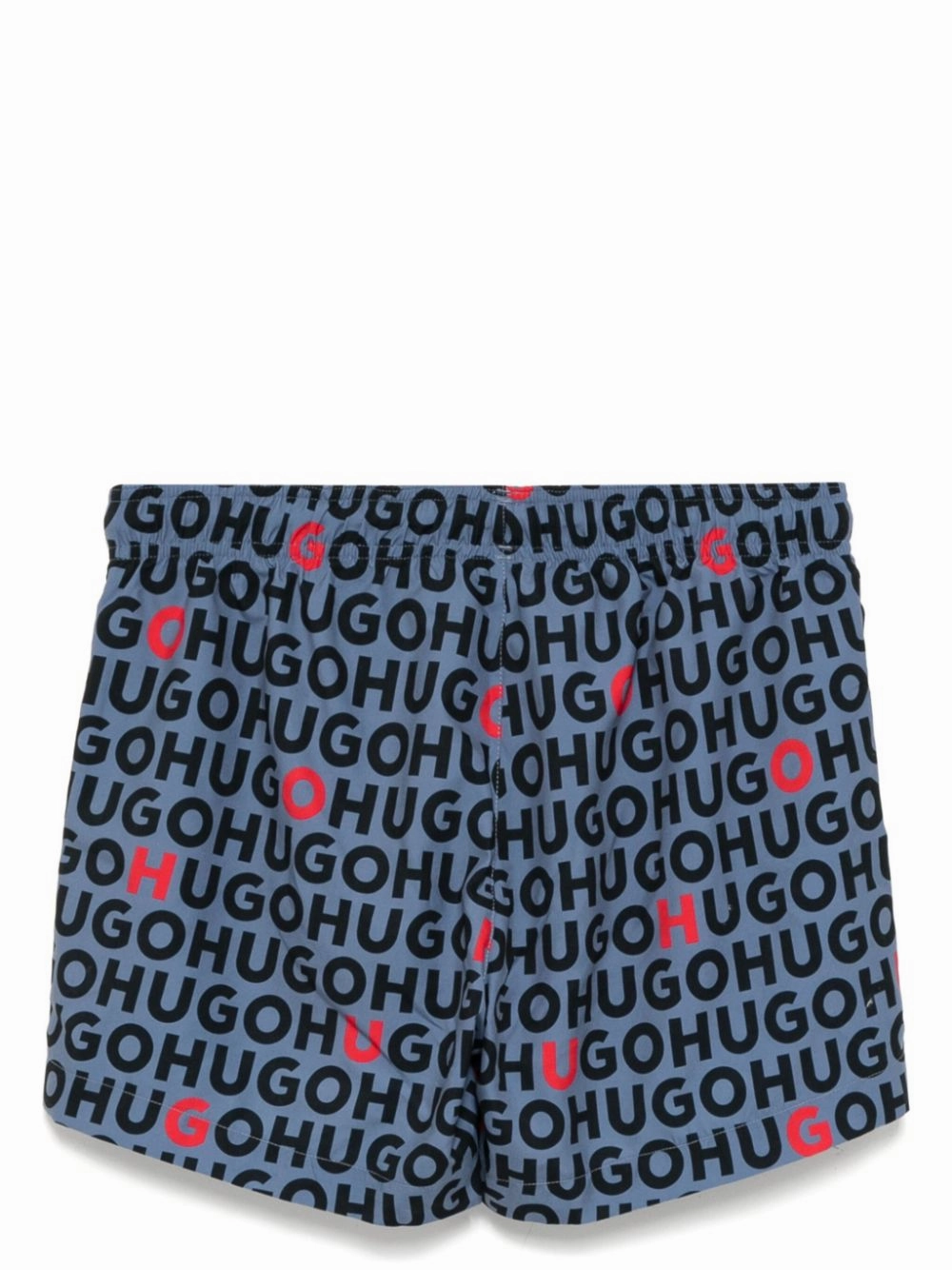 Hugo Men's Tortuga All Over Logo Swim Trunks, Acai Blue