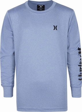 Hurley Boys' Long Sleeve UPF 50  Rash Guard Swim Shirt