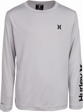 Hurley Boys' Long Sleeve UPF 50  Rash Guard Swim Shirt