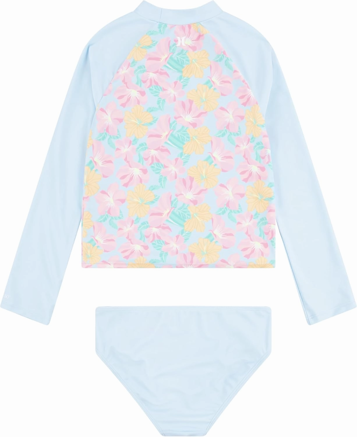 Hurley Girls Long Sleeve Rash Guard 2-Piece Swimsuit