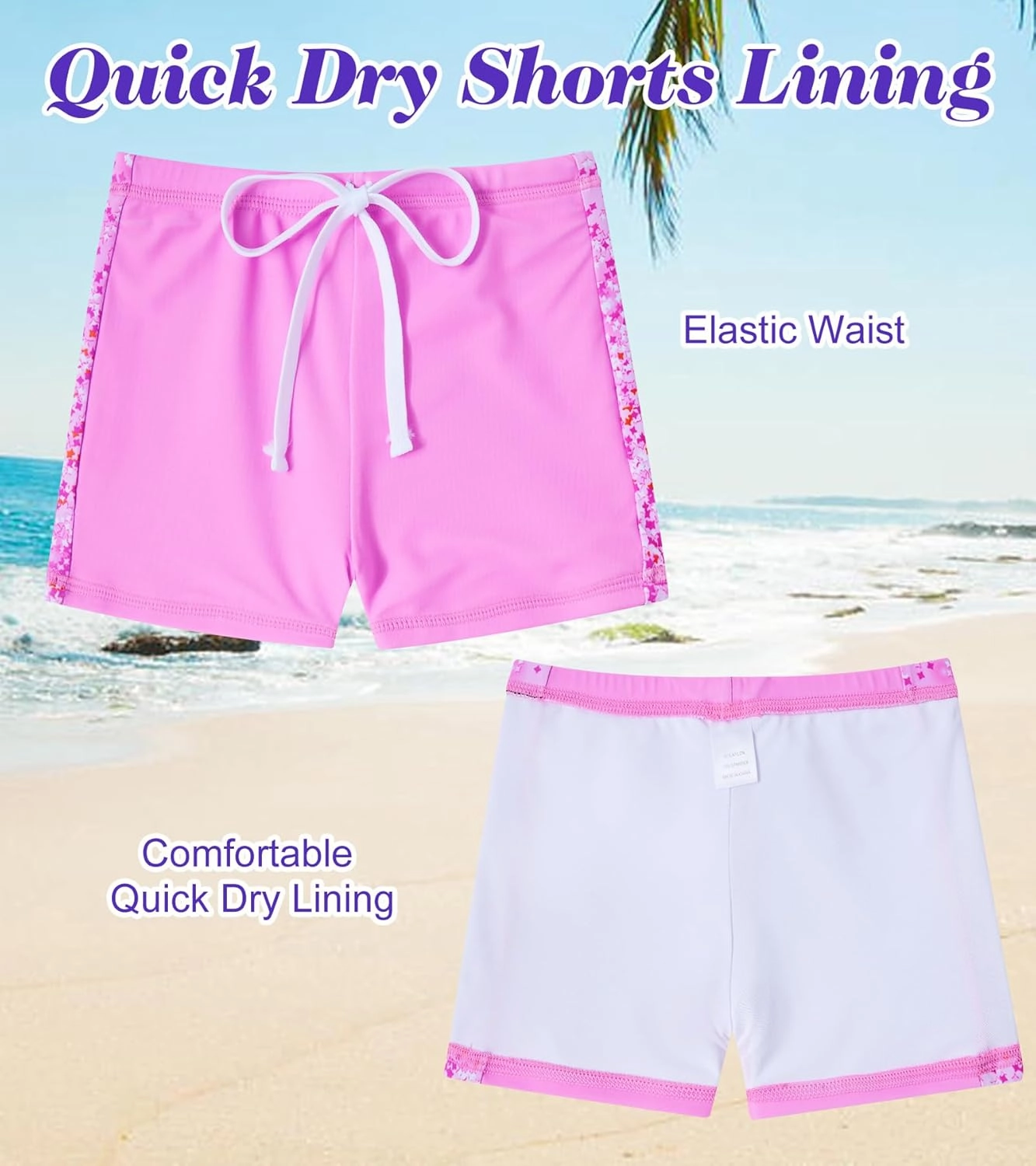 Idgreatim 3-8 Years Girls Swimsuit Rash Guard Set Short Sleeve Two Piece Bathing Suit Summer Beach UPF 50  Swimwear