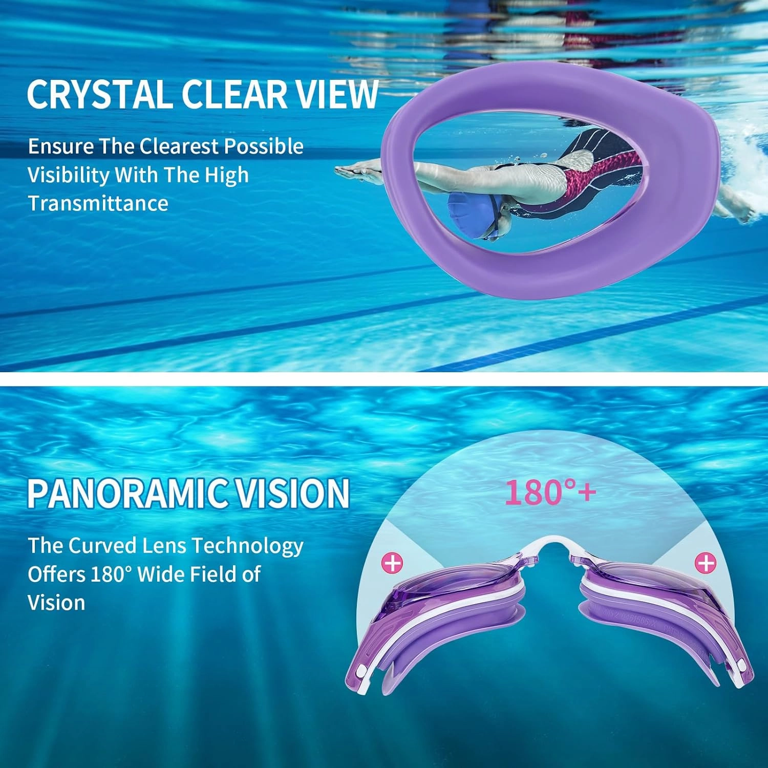 iGym Swim Goggles ShortSighted,Nearsighted Optical Swimming Goggles Anti-Fog UV Protection Adjustable Buckle For Women Men