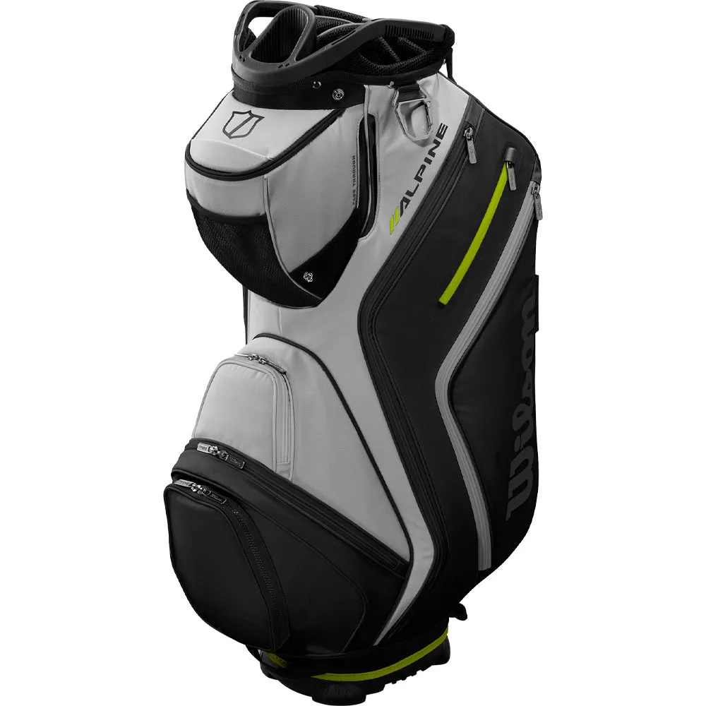 Instant Classic Wilson Alpine Cart 14 Bag - Light Grey/Black Everyday Essential, Custom golf head covers