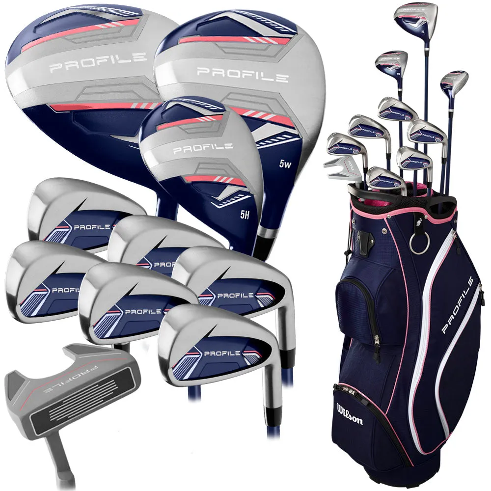 Instant Classic Wilson Profile 11-Piece Cart Bag Package Set - Ladies/Youth Only a Few Left, Golf gloves for men, Golf hybrid club