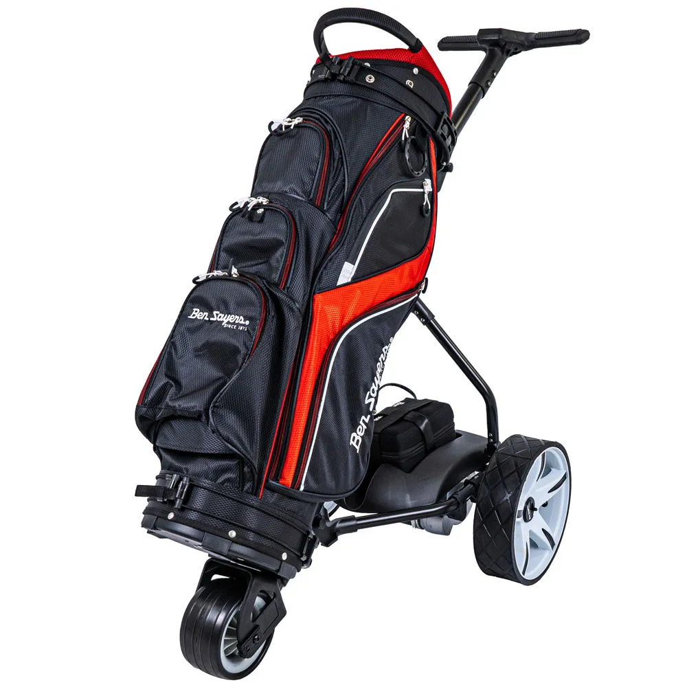 Ben Sayers Lithium Golf Trolley - Black, Eco-friendly golf tees, Shot tracking golf sensor