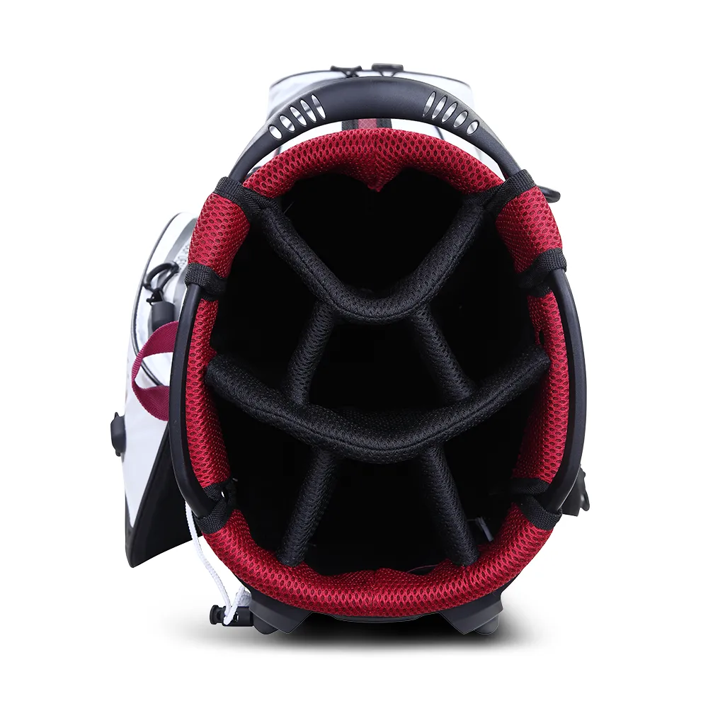 Big Max Aqua Eight G Waterproof Stand Bag - Off White/Black/Merlot, Golf practice balls, Compression golf socks