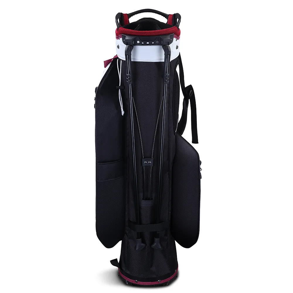 Big Max Aqua Eight G Waterproof Stand Bag - Off White/Black/Merlot, Shot tracking golf sensor, Spikeless golf shoes