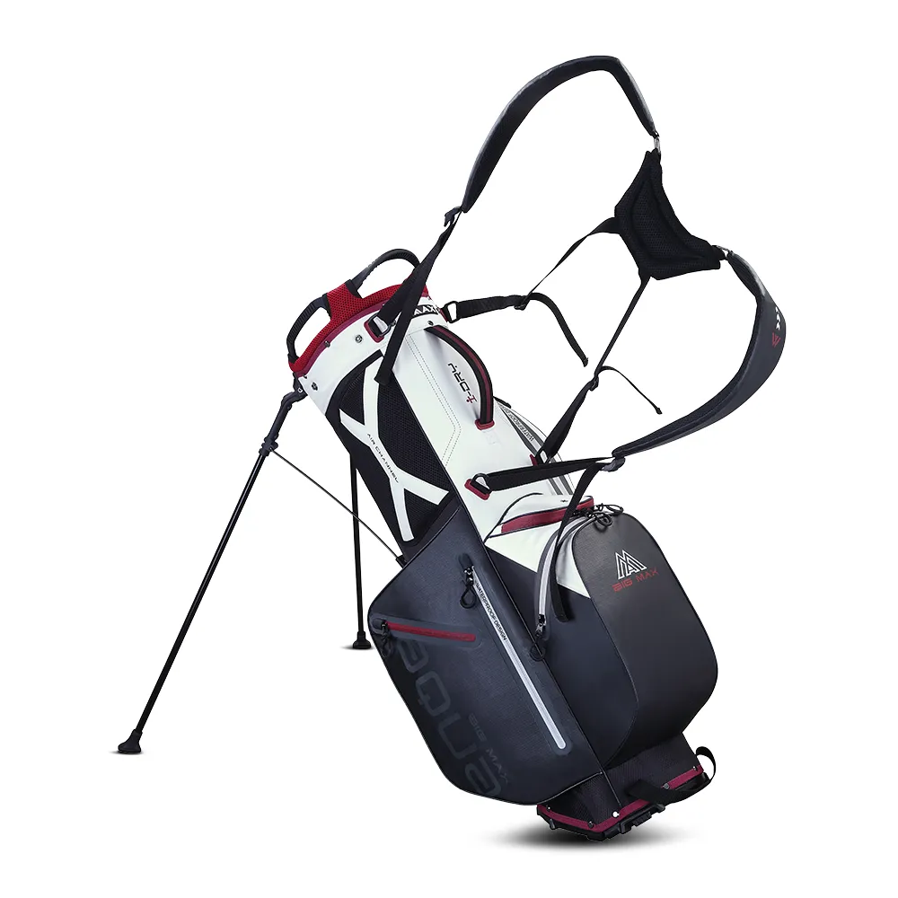 Big Max Aqua Eight G Waterproof Stand Bag - Off White/Black/Merlot, Best golf gifts 2024, Shot tracking golf sensor