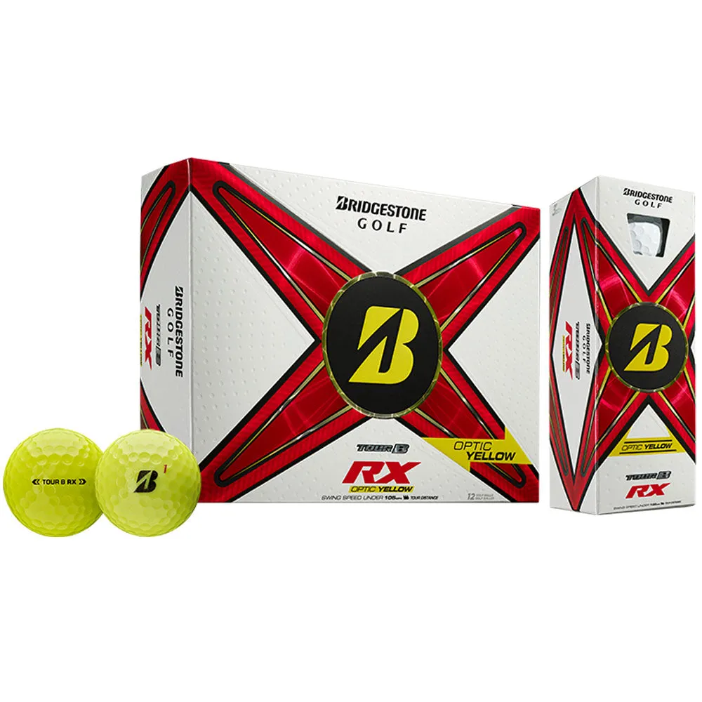 Bridgestone TOUR B RX Golf Balls - Yellow - 12 Pack, Smart golf balls