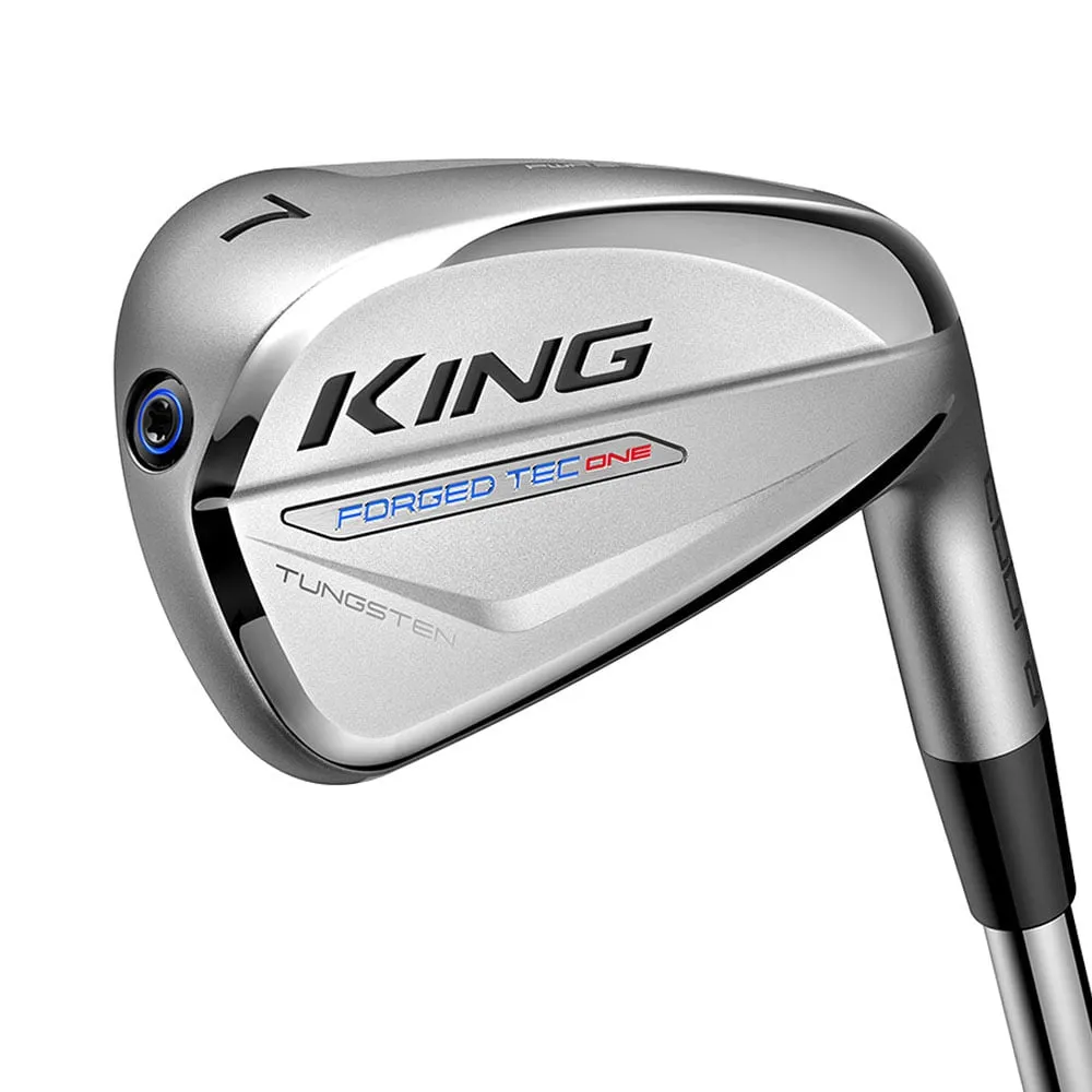 Cobra KING Forged Tec One Length Single Iron - Steel, Golf hitting mat, Golf balls for distance