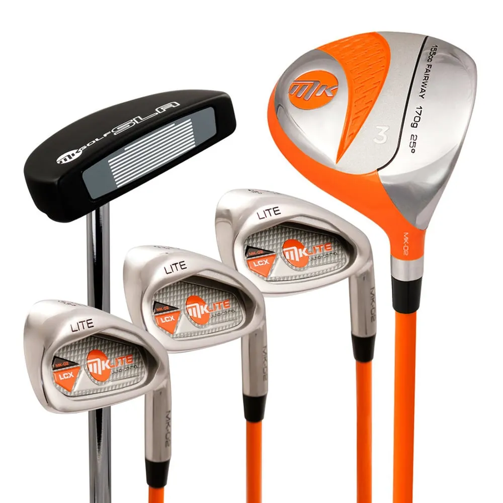 Mkids Junior Lite Half Set  - Orange (49 Inch Tall) (Ages 6-8), Low compression golf balls