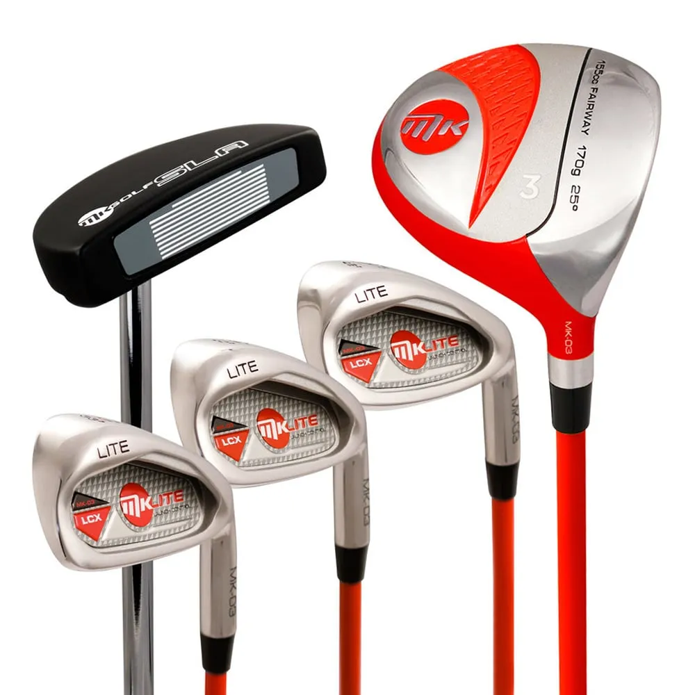 Mkids Junior Lite Half Set - Red (53 Inch Tall) (Ages 7-9), Golf ball beer cooler, Golf scorecard holder