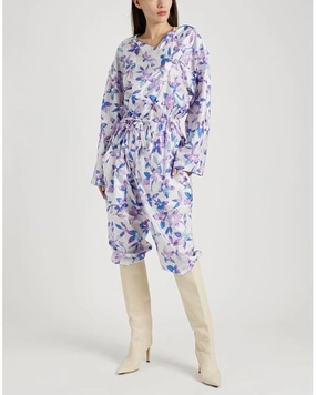 Isabel Marant Lympia Floral Print Shell Wrap Jumpsuit