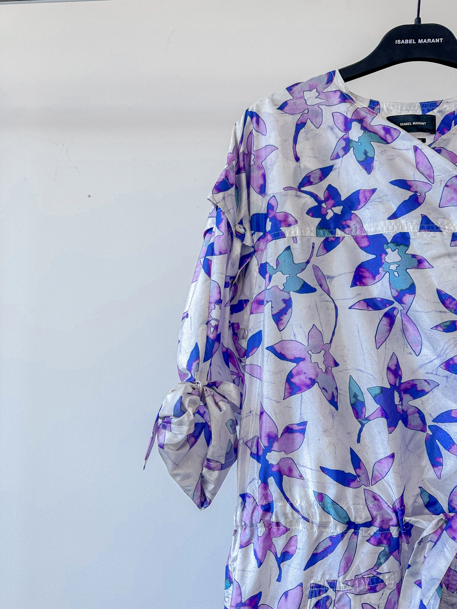Isabel Marant Lympia Floral Print Shell Wrap Jumpsuit