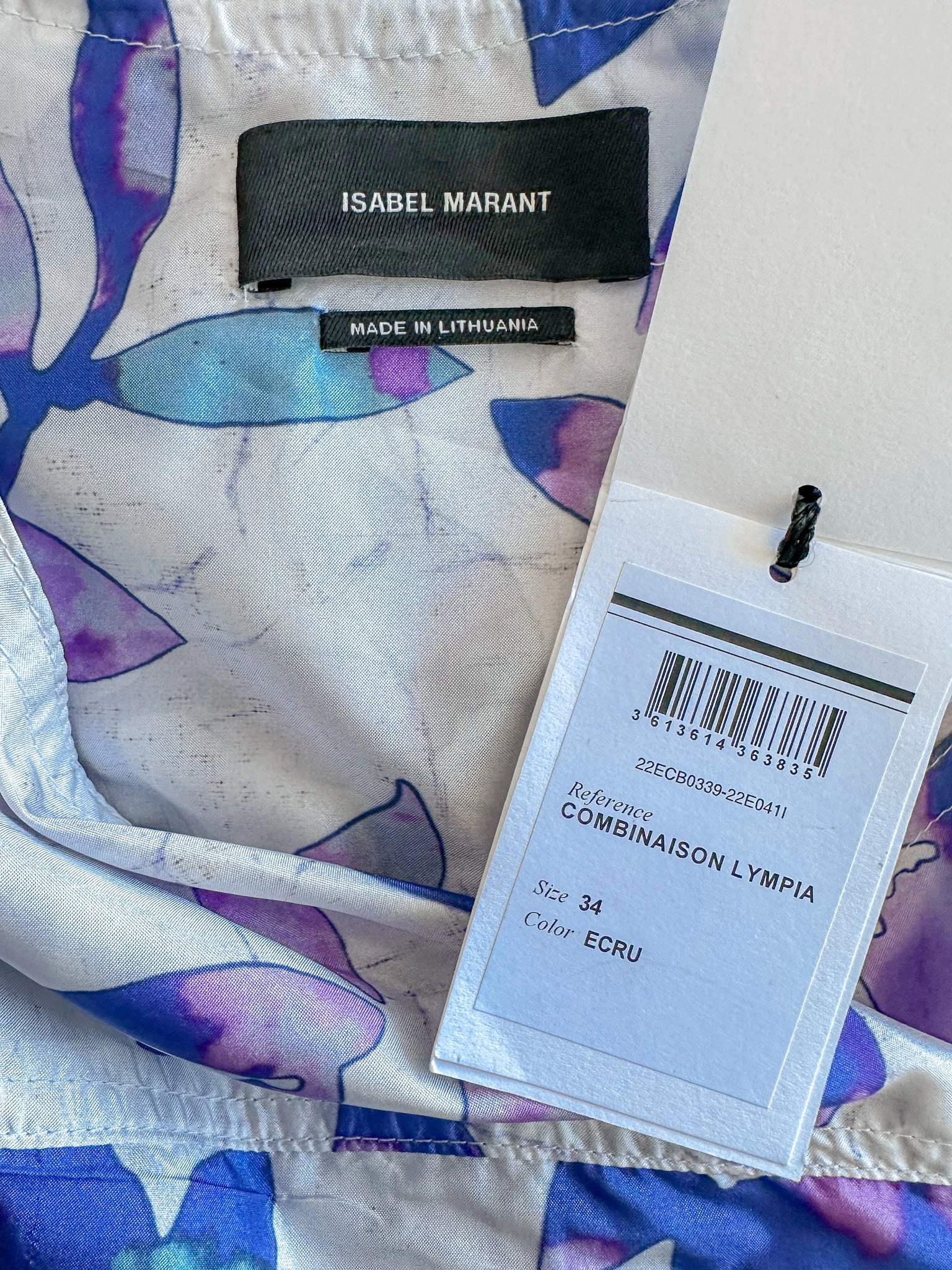 Isabel Marant Lympia Floral Print Shell Wrap Jumpsuit