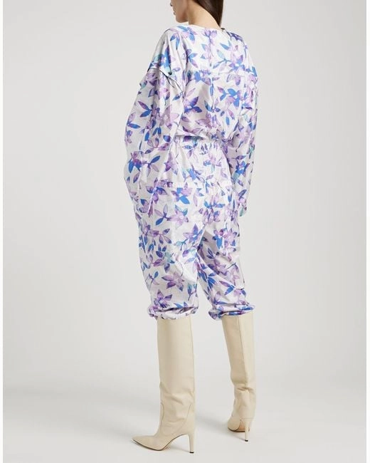 Isabel Marant Lympia Floral Print Shell Wrap Jumpsuit