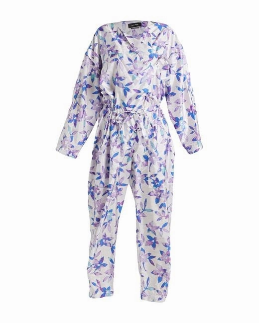 Isabel Marant Lympia Floral Print Shell Wrap Jumpsuit