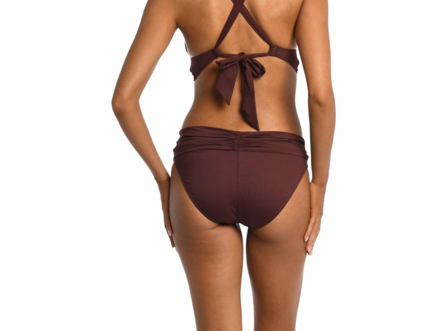 Island Goddess Shirred Band Hipster Bottom In Java