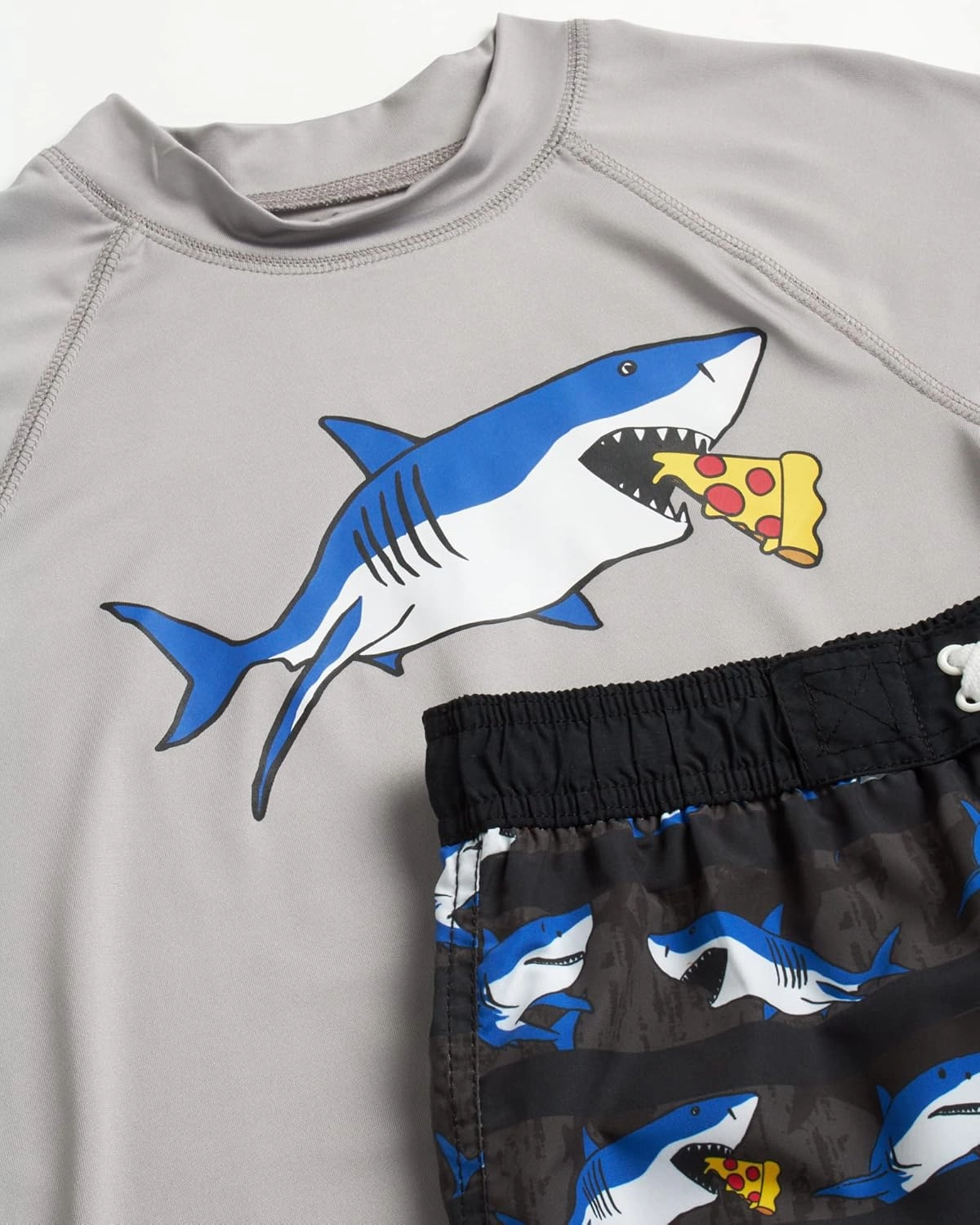 iXtreme Boys Rash Guard Set - 4 Piece UPF 50  Swim Shirt and Bathing Suit Trunks Rash Guard for Boys (Sizes: 12M-18)